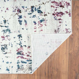 5' X 8' White Abstract Marble Area Rug - Homeroots - Flyclothing LLC