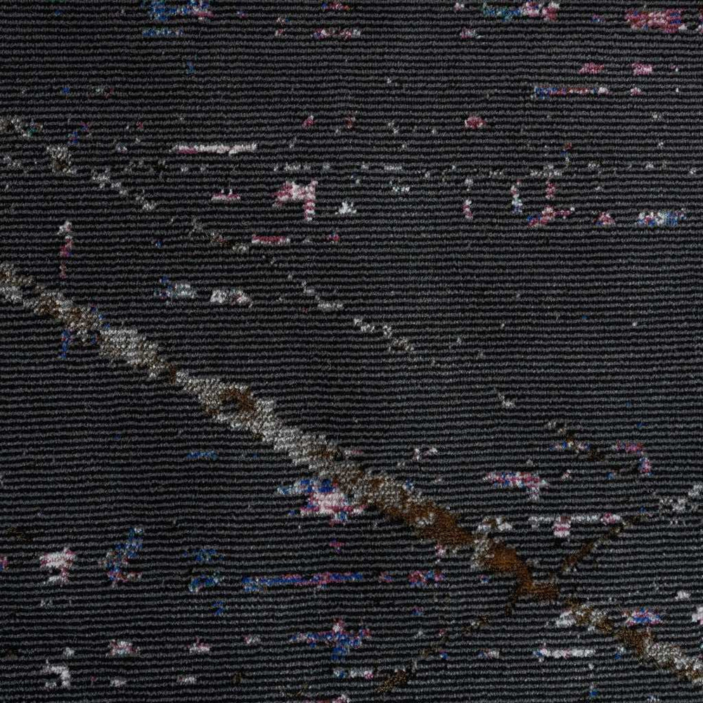 5' X 8' Distressed Black Abstract Area Rug - Homeroots - Flyclothing LLC