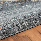 5' X 8' Distressed Black Abstract Area Rug - Homeroots - Flyclothing LLC