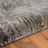 5' X 8' Gray and Yellow Abstract Sprinkle Area Rug - Homeroots - Flyclothing LLC