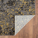 8' X 10' Gray and Yellow Abstract Sprinkle Area Rug - Homeroots - Flyclothing LLC