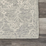 3' x 5' Gray Floral Finesse Area Rug - Homeroots - Flyclothing LLC