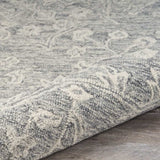 3' x 5' Gray Floral Finesse Area Rug - Homeroots - Flyclothing LLC