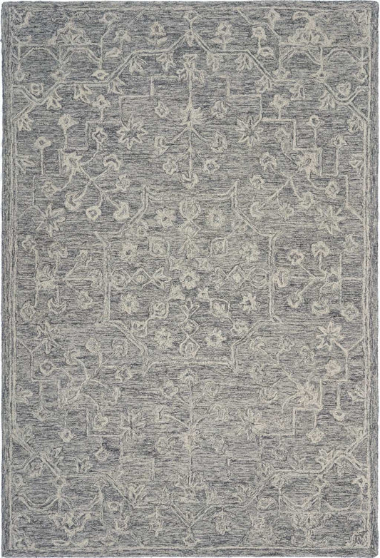 5' X 7' Gray Floral Finesse Area Rug - Homeroots - Flyclothing LLC