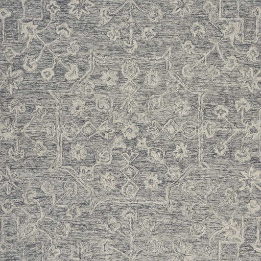 5' X 7' Gray Floral Finesse Area Rug - Homeroots - Flyclothing LLC
