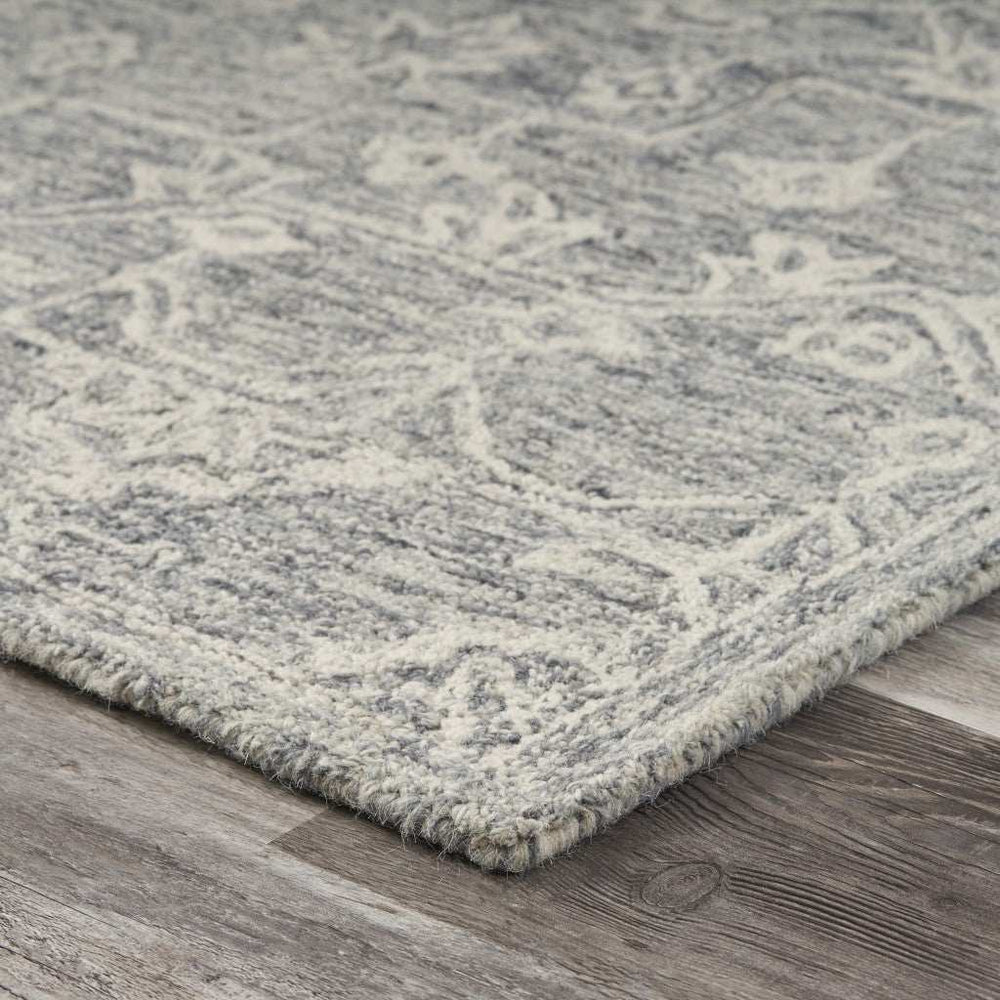 5' X 7' Gray Floral Finesse Area Rug - Homeroots - Flyclothing LLC