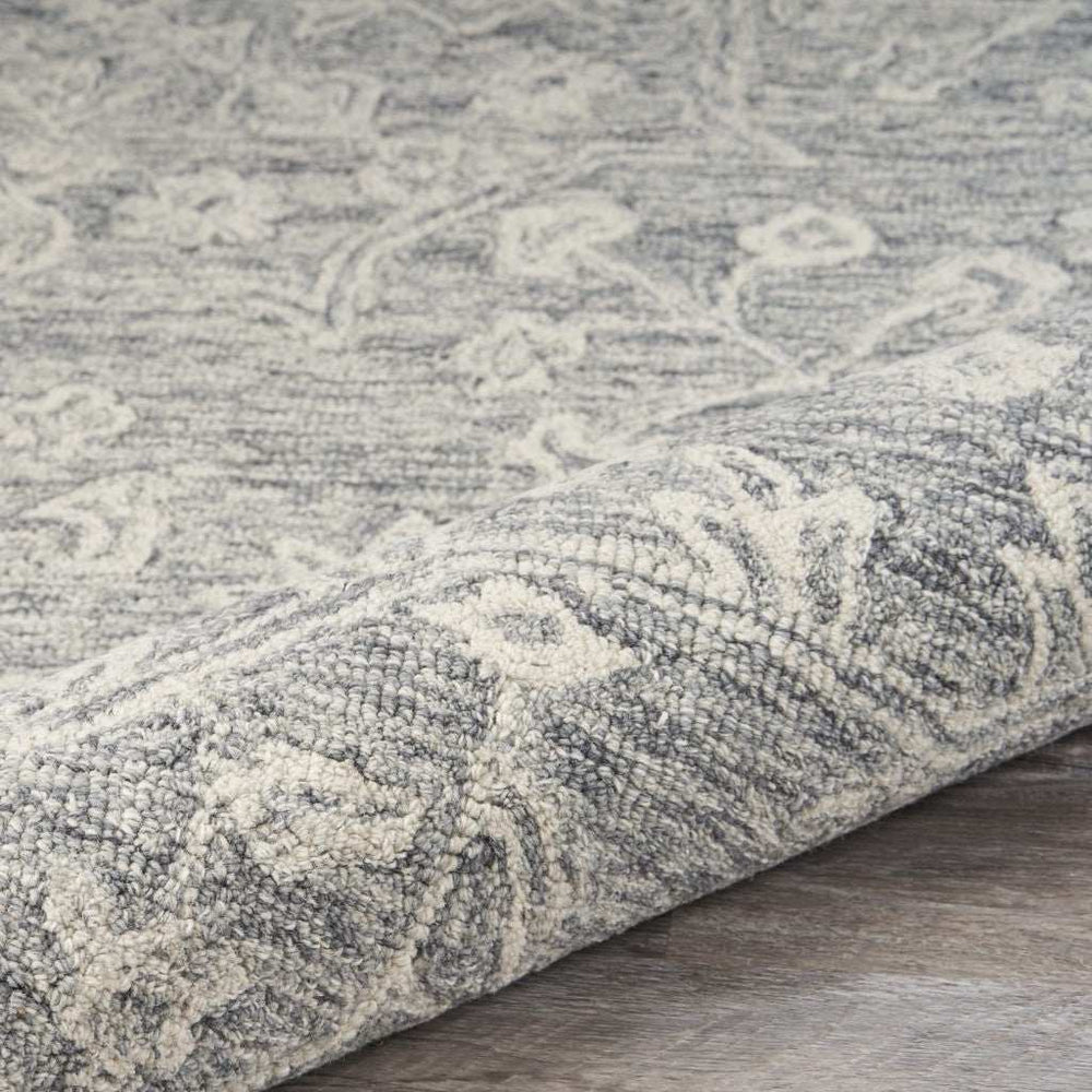 5' X 7' Gray Floral Finesse Area Rug - Homeroots - Flyclothing LLC