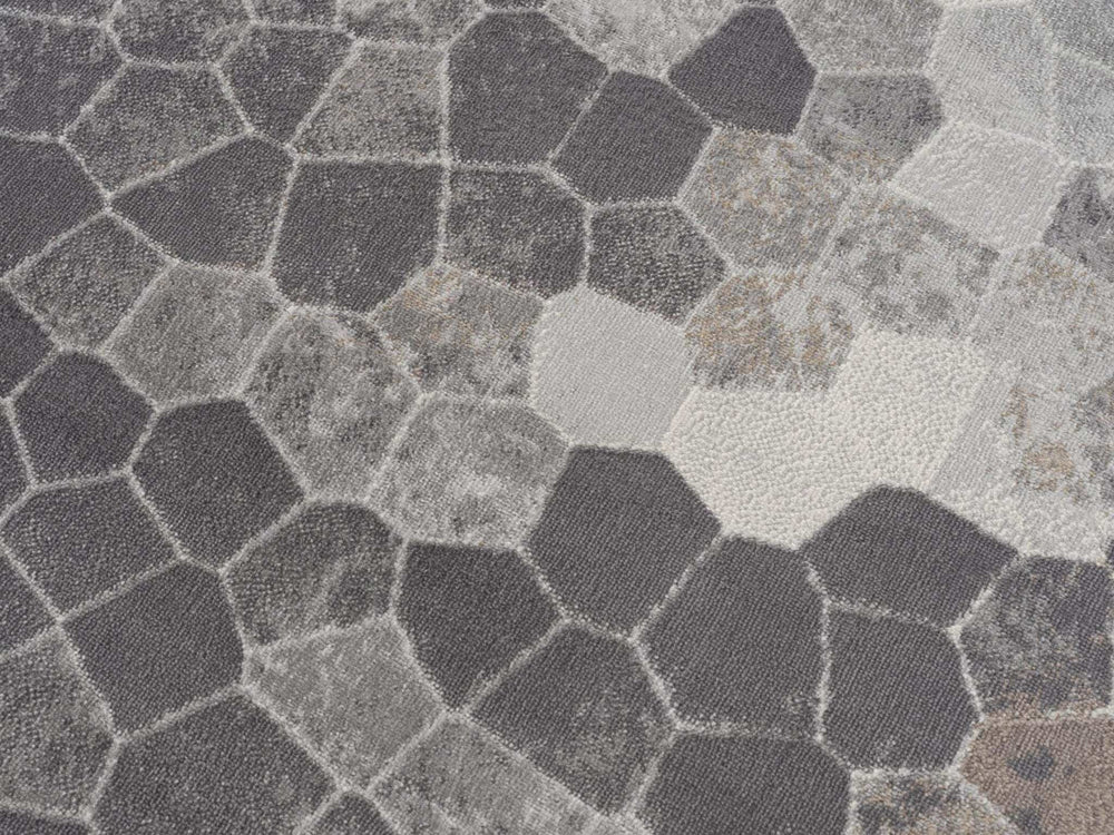 2' X 3' Beige Cobblestone Pattern Scatter Rug - Homeroots - Flyclothing LLC
