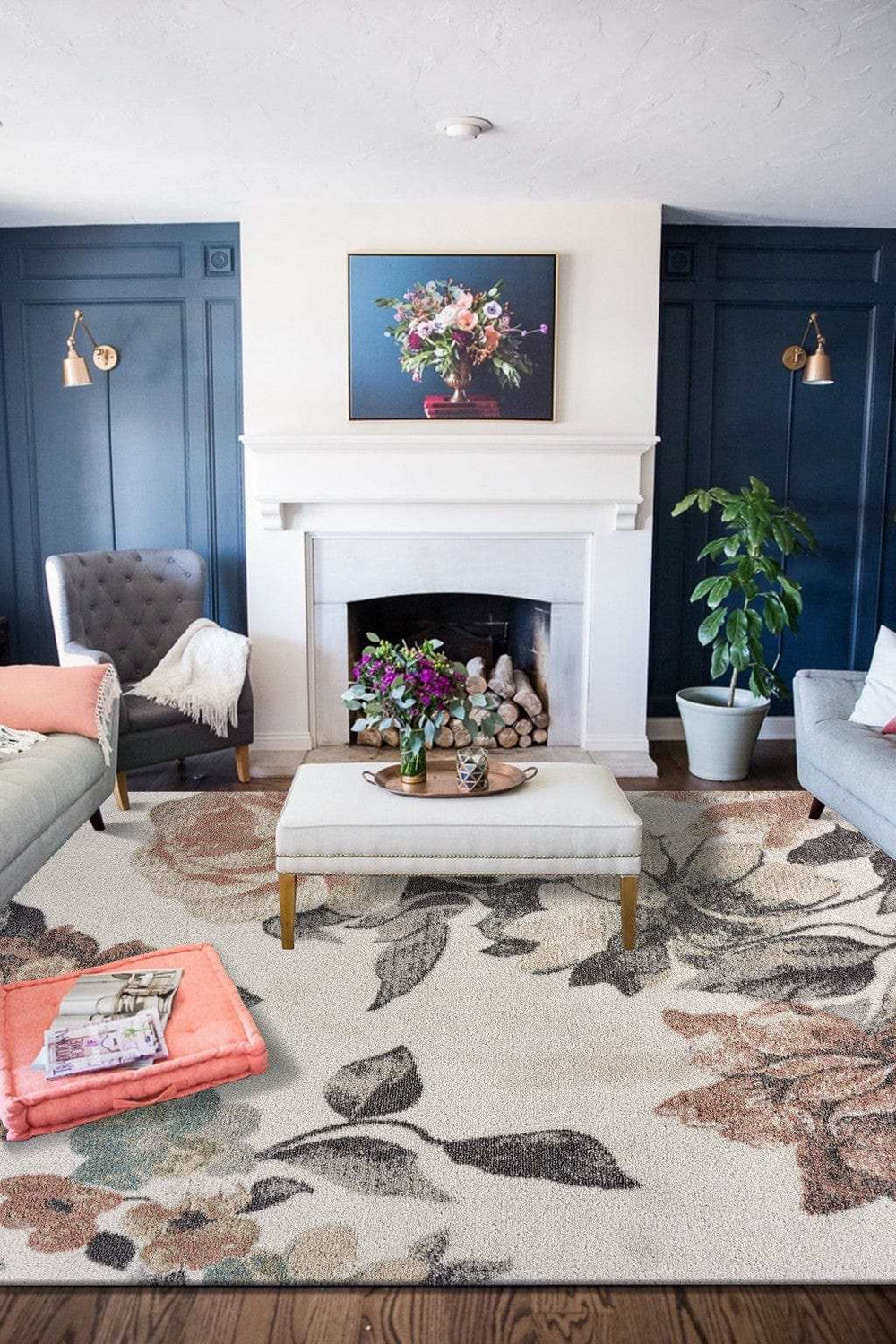 8' X 10' Pink and Ivory Area Rug - Homeroots - Flyclothing LLC