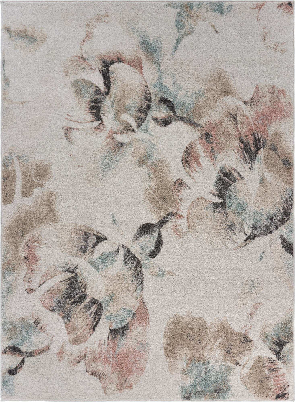 8' X 10' Ivory Soft Floral Artwork Area Rug - Homeroots - Flyclothing LLC