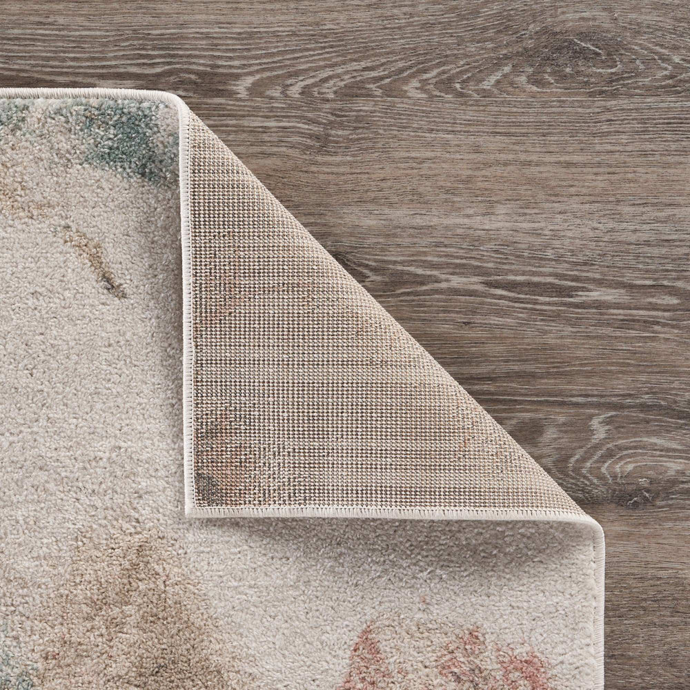 8' X 10' Ivory Soft Floral Artwork Area Rug - Homeroots - Flyclothing LLC