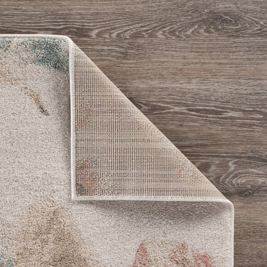 8' X 10' Ivory Soft Floral Artwork Area Rug - Homeroots - Flyclothing LLC