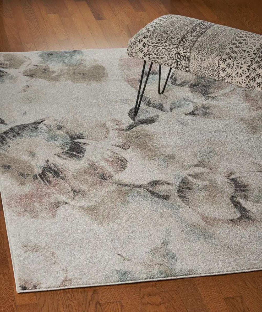 8' X 10' Ivory Soft Floral Artwork Area Rug - Homeroots - Flyclothing LLC