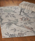 8' X 10' Soft Beige Birds and Trees Area Rug - Homeroots - Flyclothing LLC