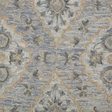 5' X 8' Blue and Tan Traditional Area Rug - Homeroots - Flyclothing LLC