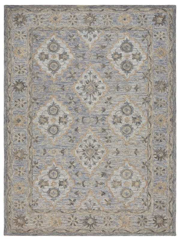 8' X 10' Blue and Tan Traditional Area Rug - Homeroots - Flyclothing LLC