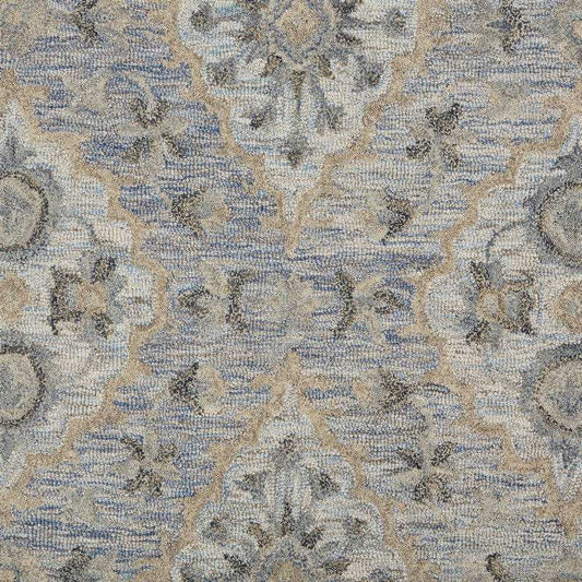 8' X 10' Blue and Tan Traditional Area Rug - Homeroots - Flyclothing LLC
