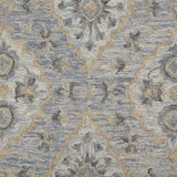 8' X 10' Blue and Tan Traditional Area Rug - Homeroots - Flyclothing LLC