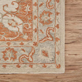 9' X 12' Orange and Ivory Medallion Area Rug - Homeroots - Flyclothing LLC