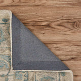 5' X 8' Turquoise and Cream Medallion Area Rug - Homeroots - Flyclothing LLC