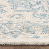 5' X 8' Turquoise and Cream Medallion Area Rug - Homeroots - Flyclothing LLC