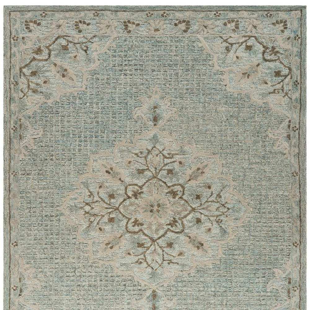 9' X 12' Blue Wool Hand Tufted Area Rug - Homeroots - Flyclothing LLC
