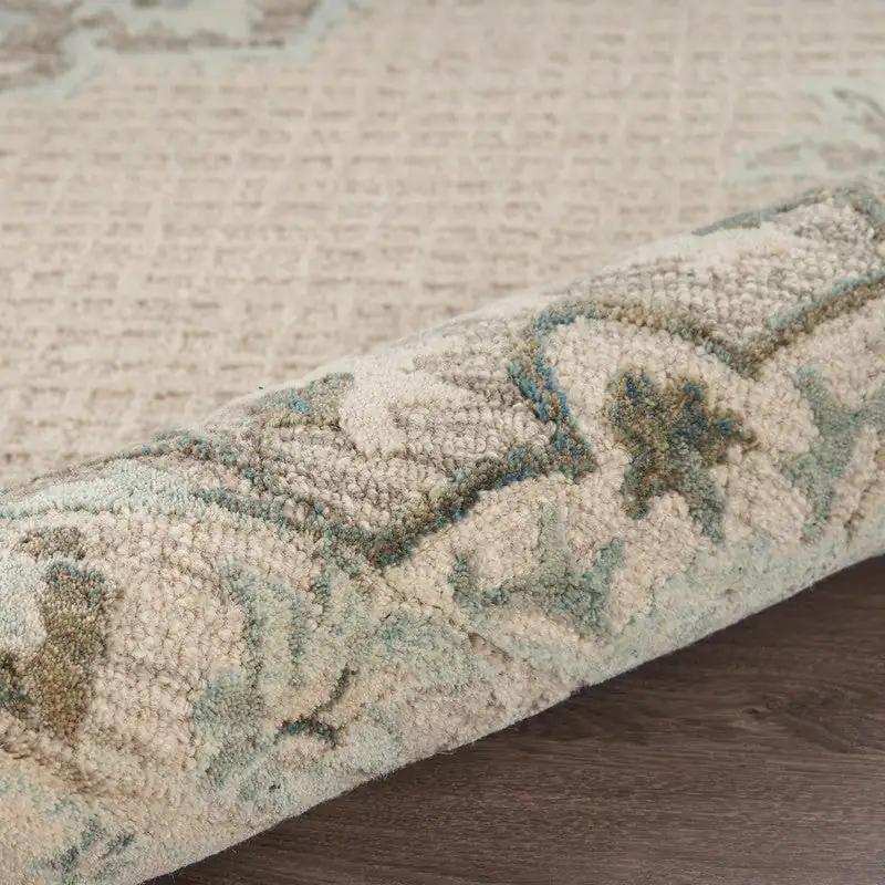 8' X 10' Ivory Wool Handmade Area Rug - Homeroots - Flyclothing LLC