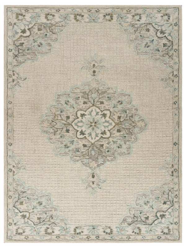 9' X 12' Ivory Wool Handmade Area Rug - Homeroots - Flyclothing LLC