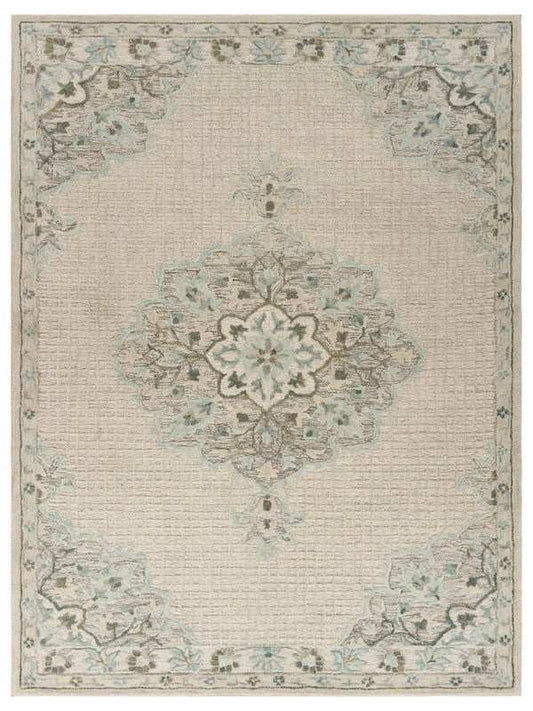 9' X 12' Ivory Wool Handmade Area Rug - Homeroots - Flyclothing LLC