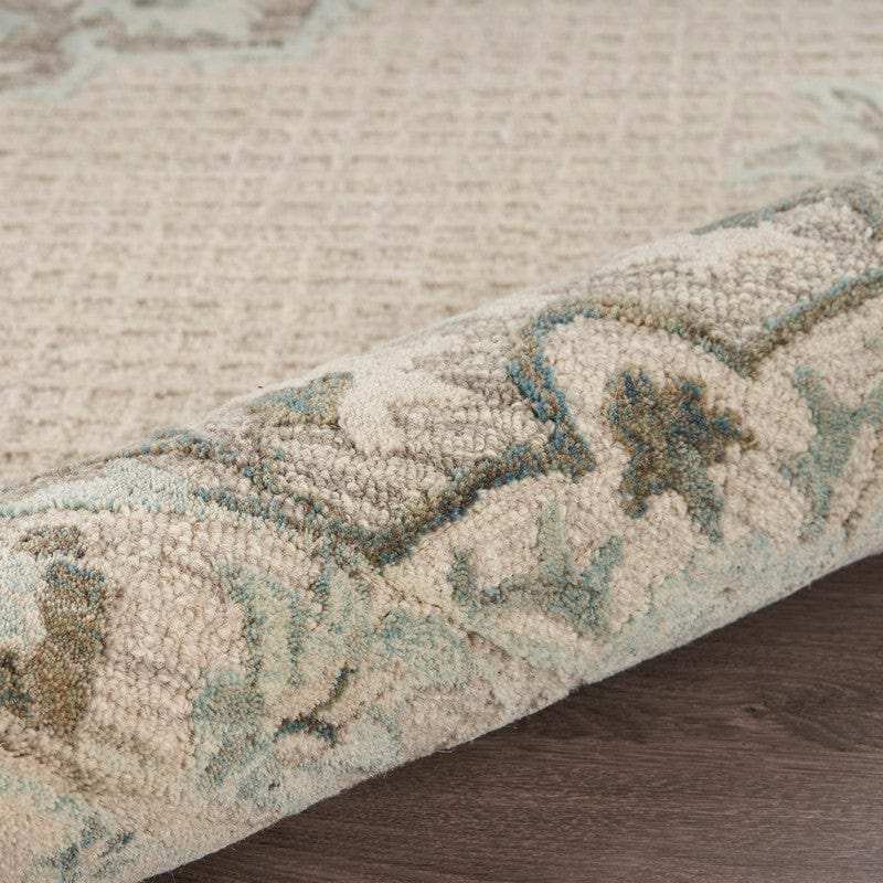 9' X 12' Ivory Wool Handmade Area Rug - Homeroots - Flyclothing LLC