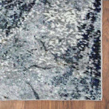 5' X 8' Navy and Gray Abstract Ice Area Rug - Homeroots - Flyclothing LLC