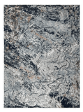 5' X 8' Navy and Gray Abstract Ice Area Rug - Homeroots - Flyclothing LLC