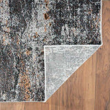 5' X 8' Gray And Orange Storm Area Rug - Homeroots - Flyclothing LLC