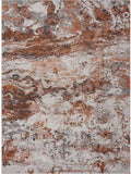 5' X 8' Brown and White Abstract Earth Area Rug - Homeroots - Flyclothing LLC
