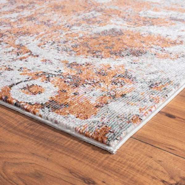5' X 8' Brown and White Abstract Earth Area Rug - Homeroots - Flyclothing LLC