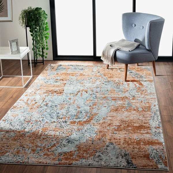 8' X 10' Rustic Brown Abstract Area Rug - Homeroots - Flyclothing LLC