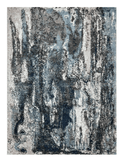 5' X 8' Shades of Blue and Gray Abstract Marble Area Rug - Homeroots - Flyclothing LLC