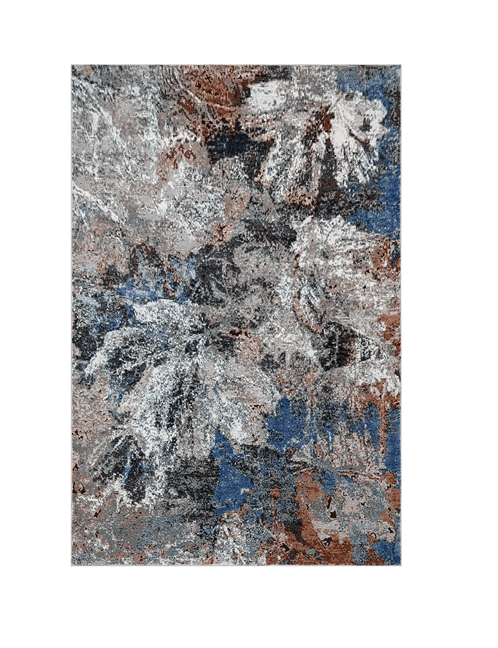 5' X 8' Gray Abstract Foliage Area Rug - Homeroots - Flyclothing LLC