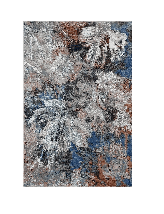 5' X 8' Gray Abstract Foliage Area Rug - Homeroots - Flyclothing LLC