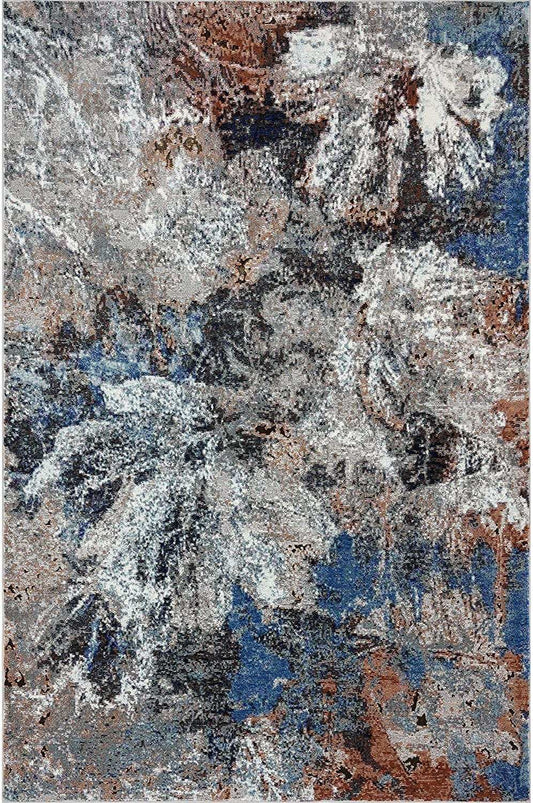 8' X 10' Gray Abstract Foliage Area Rug - Homeroots - Flyclothing LLC