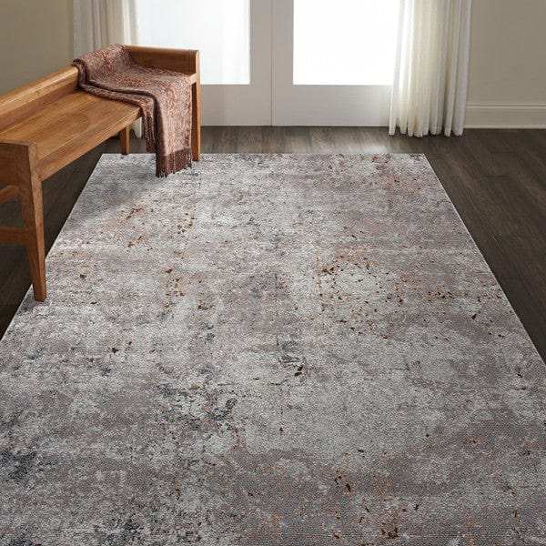 8' X 10' Light Gray Modern Abstract Area Rug - Homeroots - Flyclothing LLC