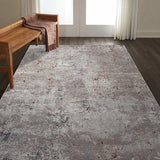 8' X 10' Light Gray Modern Abstract Area Rug - Homeroots - Flyclothing LLC