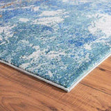 8' X 10' Blue and Gray Abstract Earth Area Rug - Homeroots - Flyclothing LLC