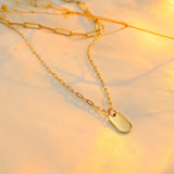 18K Gold-Plated Double Layered Necklace - Trendsi - Flyclothing LLC