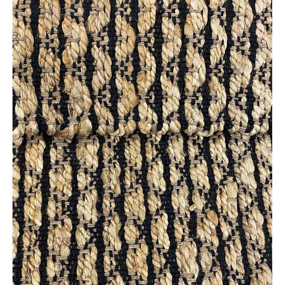 5' X 7' Tan and Black Hand Woven Area Rug - Homeroots - Flyclothing LLC