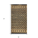5' X 7' Tan and Black Hand Woven Area Rug - Homeroots - Flyclothing LLC