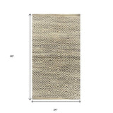 2' X 5' Tan and Gray Hand Woven Area Rug - Homeroots - Flyclothing LLC