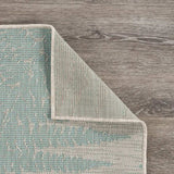 8' X 10' Gray Leaves Indoor Outdoor Area Rug - Homeroots - Flyclothing LLC