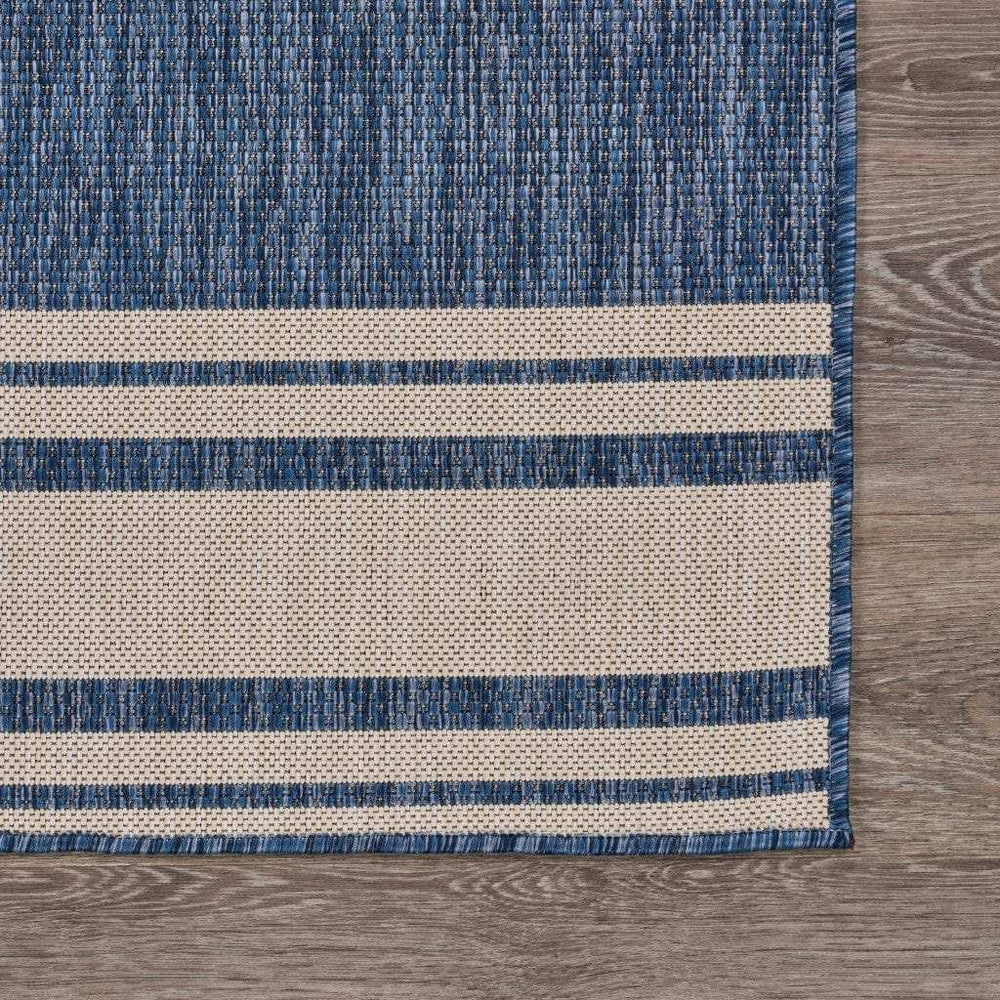 5' X 7' Blue And Gray Indoor Outdoor Area Rug - Homeroots - Flyclothing LLC