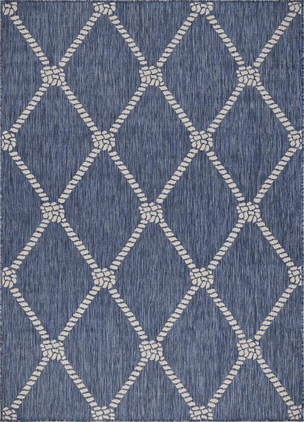 5' X 7' Blue And Gray Indoor Outdoor Area Rug - Homeroots - Flyclothing LLC